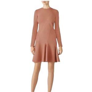 Carven Bois De Rose Terracotta Crepe Mini Dress Size 2